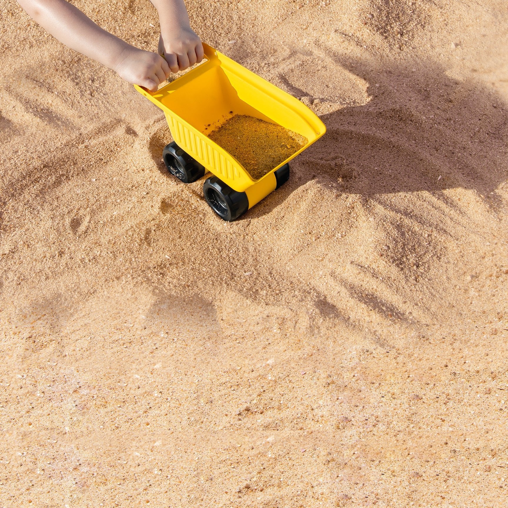 Hape Mighty Dump Truck Sand & Beach Toys, Yellow - Premium for Kids in Qatar | Toysaro.com